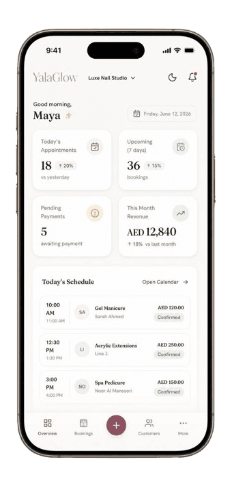 The YalaGlow booking page